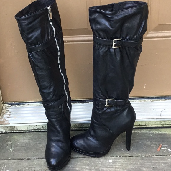 Michael Kors Black Veronica Platform Boots - Picture 12 of 16